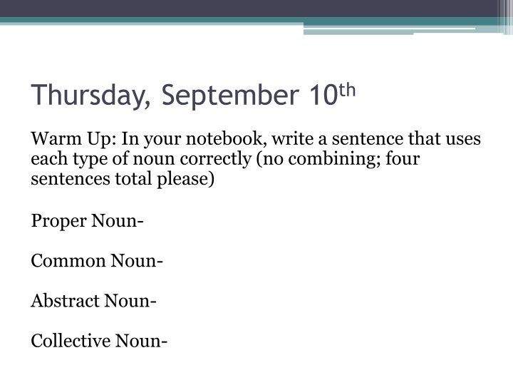 thursday september 10 th