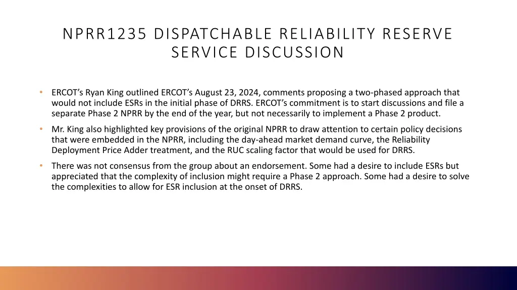 nprr1235 dispatchable reliability reserve service