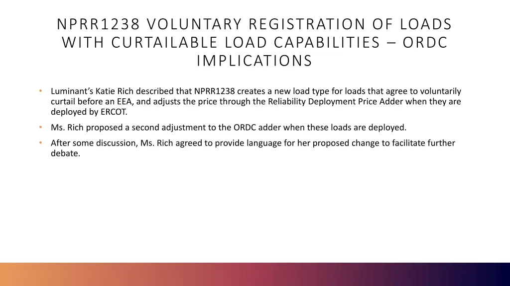 nprr1238 voluntary registration of loads with