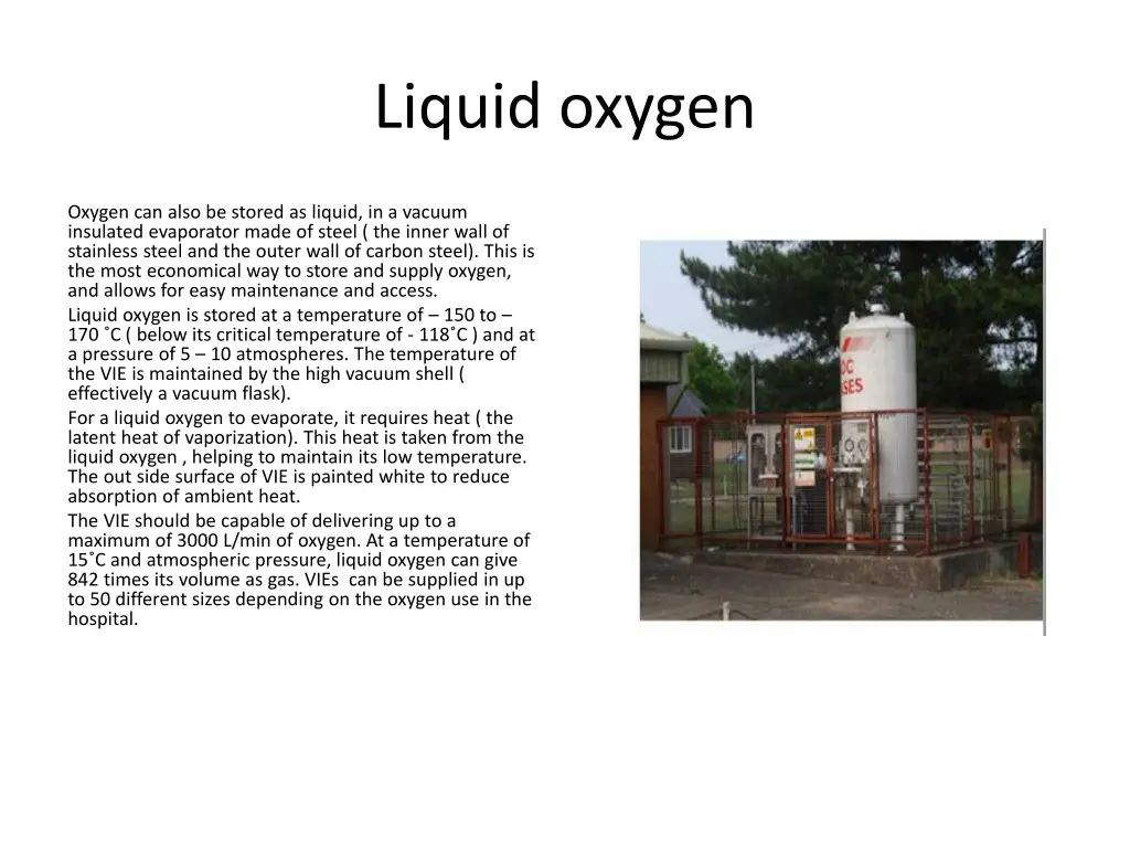 liquid oxygen