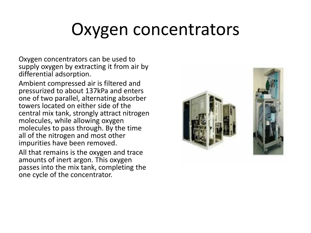 oxygen concentrators