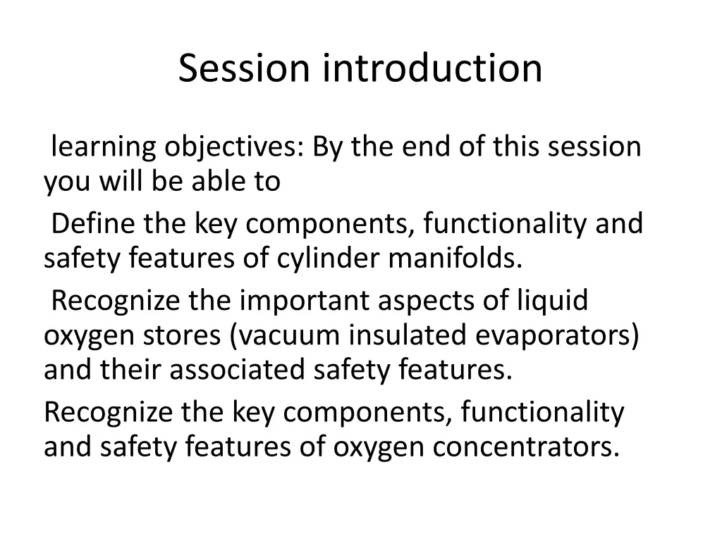 session introduction