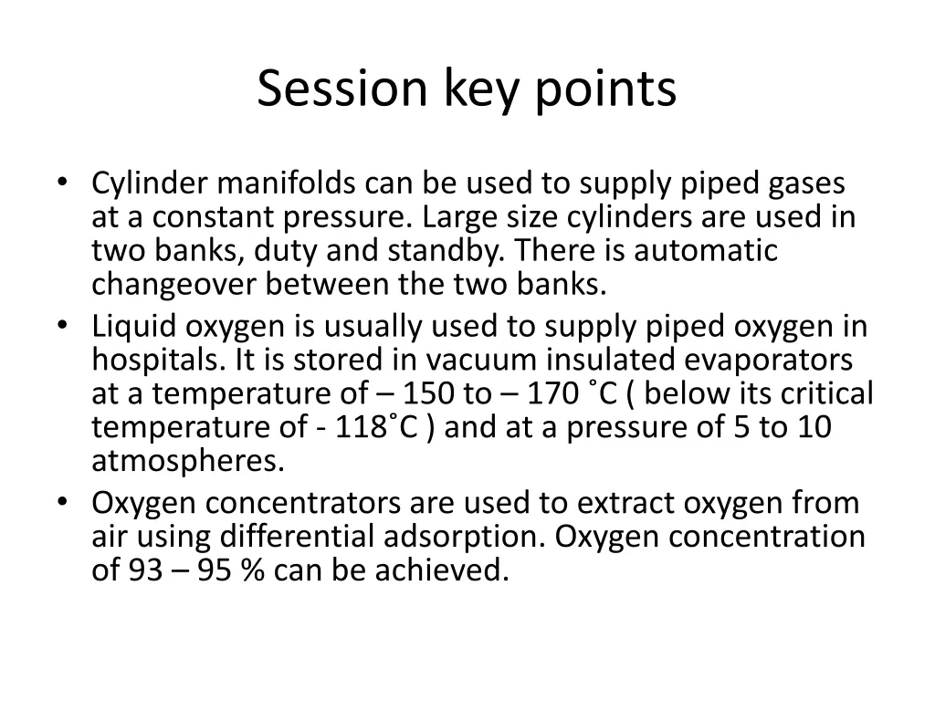 session key points