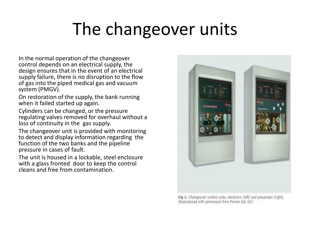 the changeover units