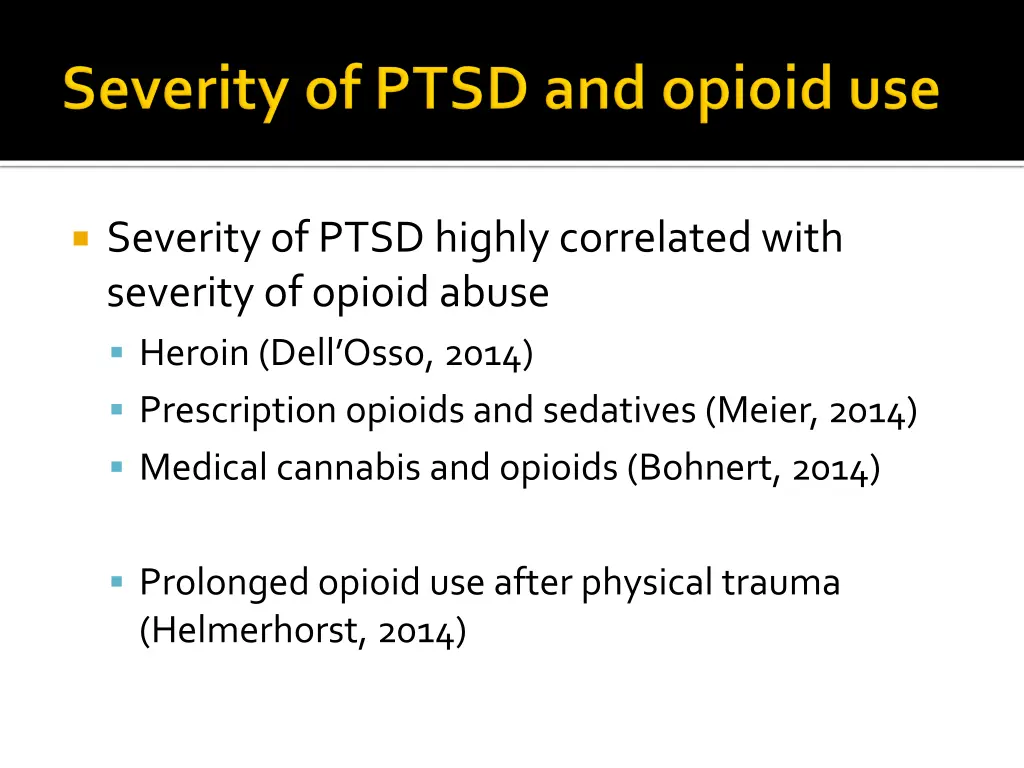 severity of ptsd highly correlated with severity