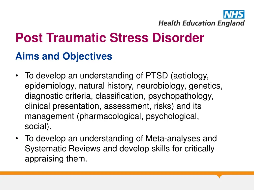 post traumatic stress disorder