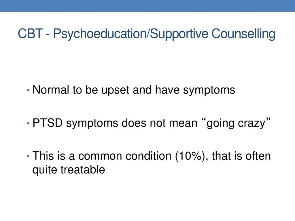 cbt psychoeducation supportive counselling