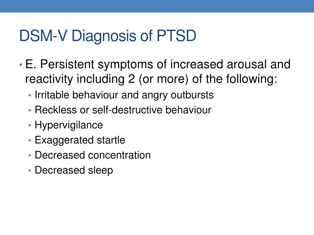 dsm v diagnosis of ptsd 1