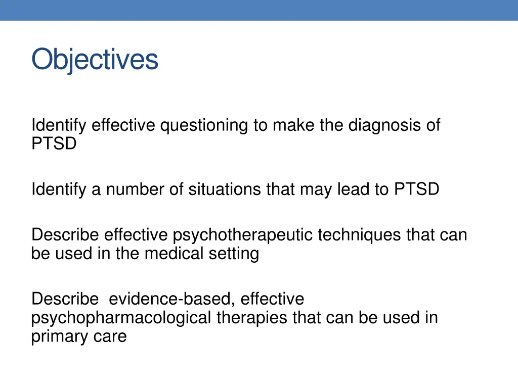 objectives