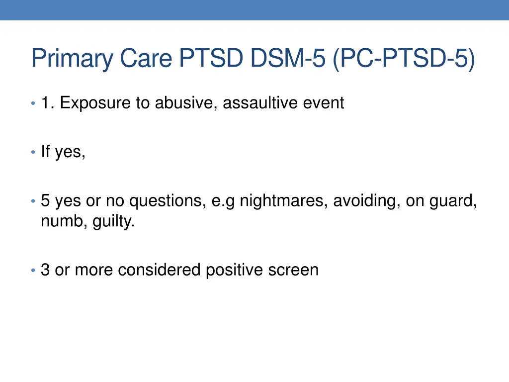 primary care ptsd dsm 5 pc ptsd 5