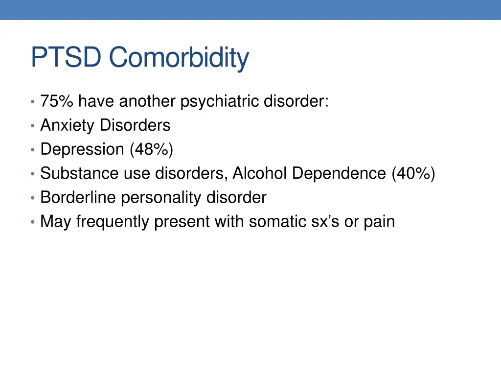 ptsd comorbidity