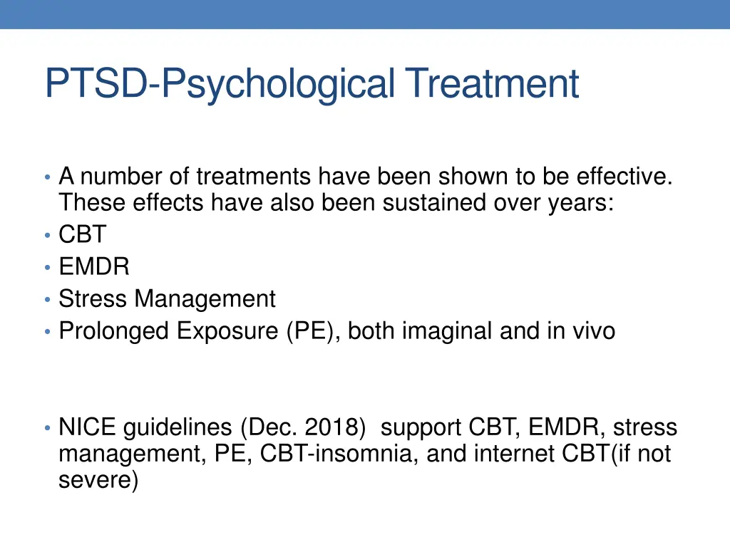 ptsd psychological treatment
