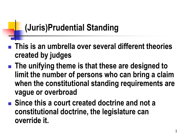 juris prudential standing