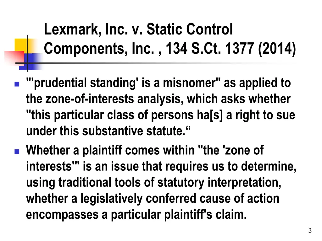 lexmark inc v static control components
