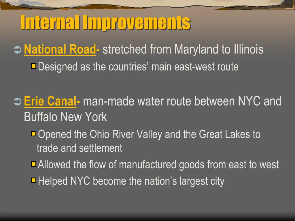 internal improvements