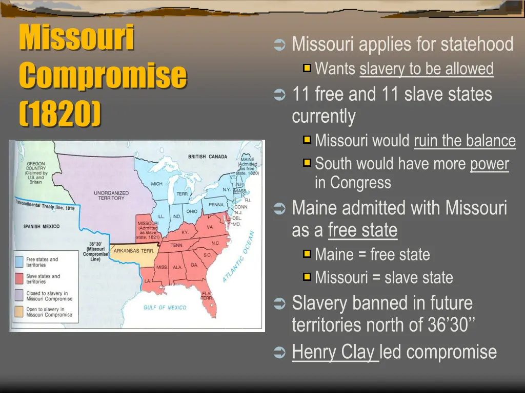 missouri compromise 1820