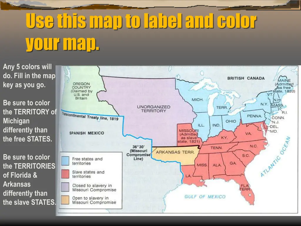 use this map to label and color your map