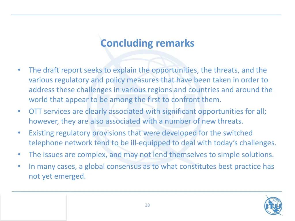 concluding remarks