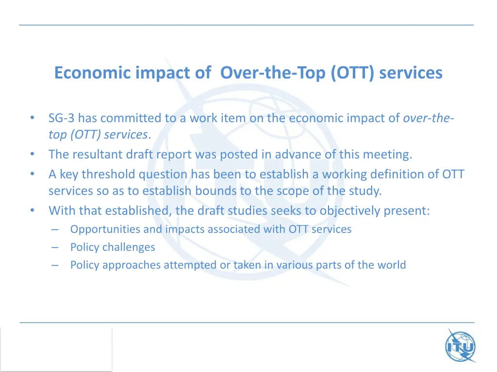 economic impact of over the top ott services 1