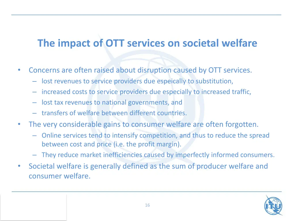 the impact of ott services on societal welfare