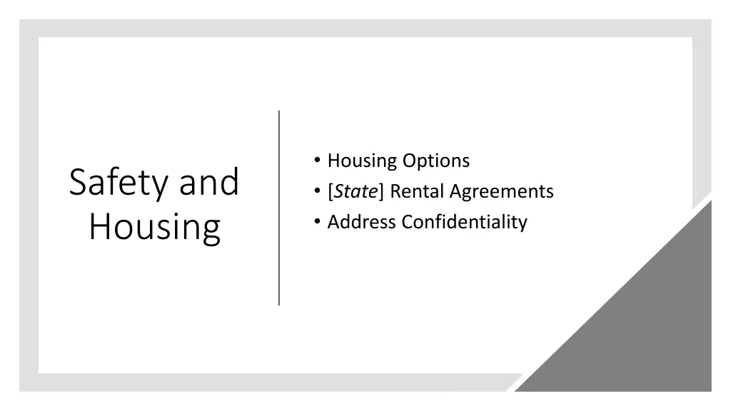 housing options state rental agreements address