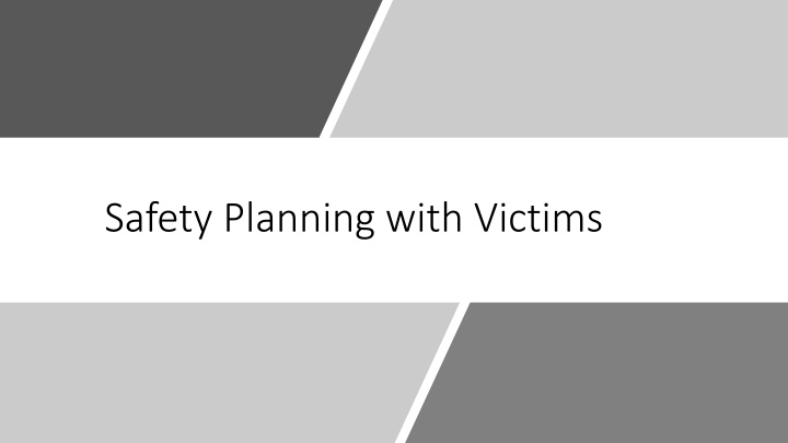 safety planning with victims