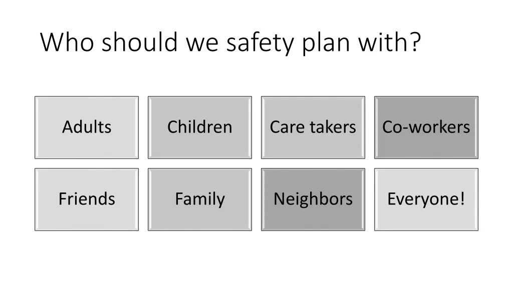 who should we safety plan with