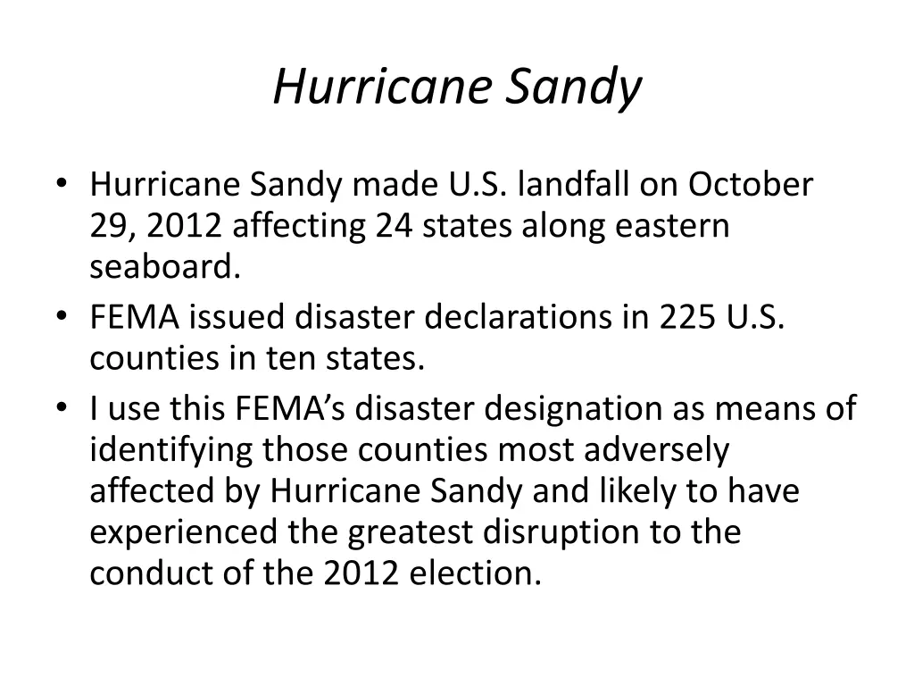 hurricane sandy