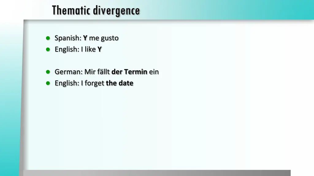 thematic divergence