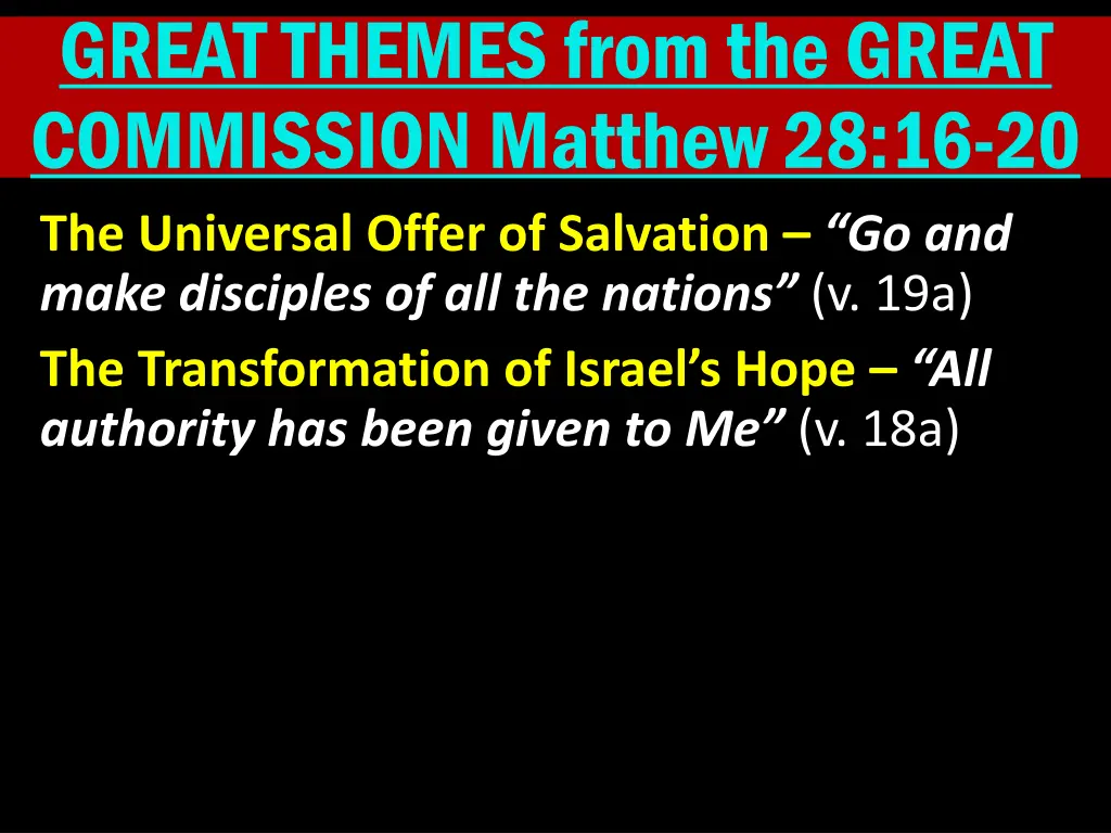 great themes from the great commission matthew 10