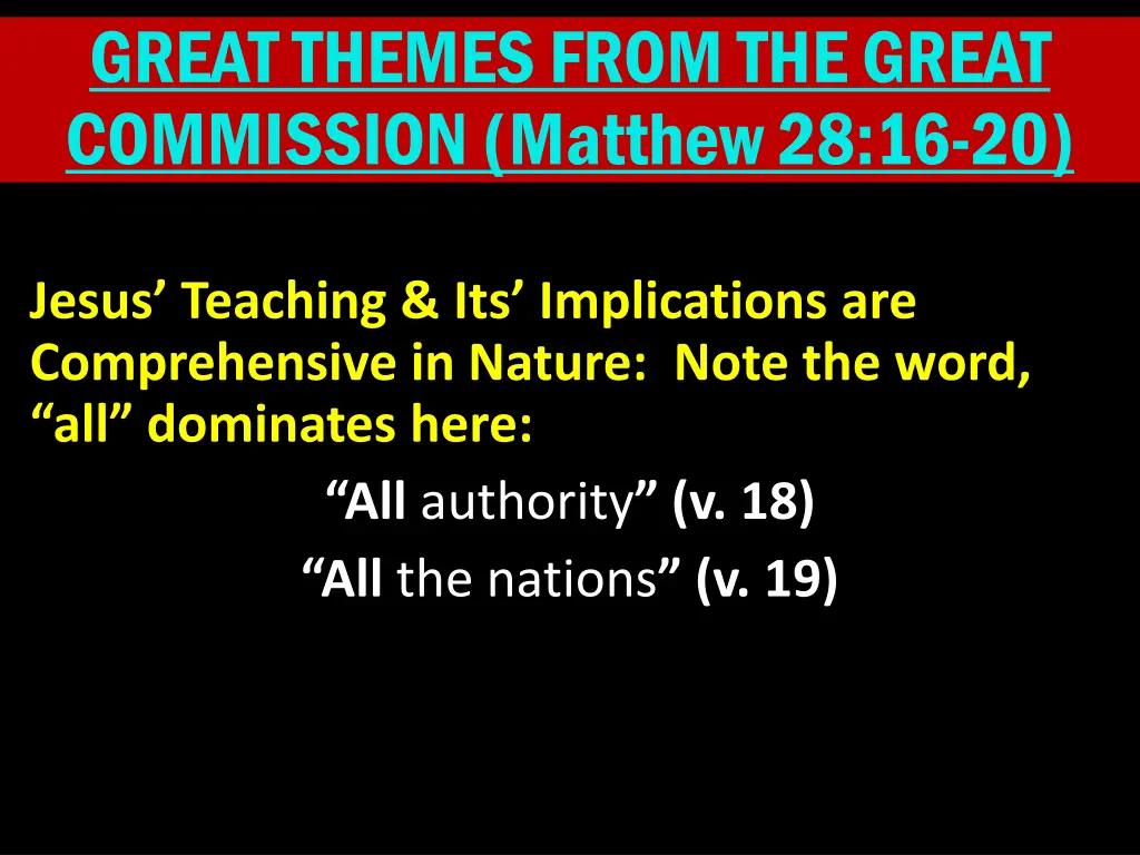 great themes from the great commission matthew 2