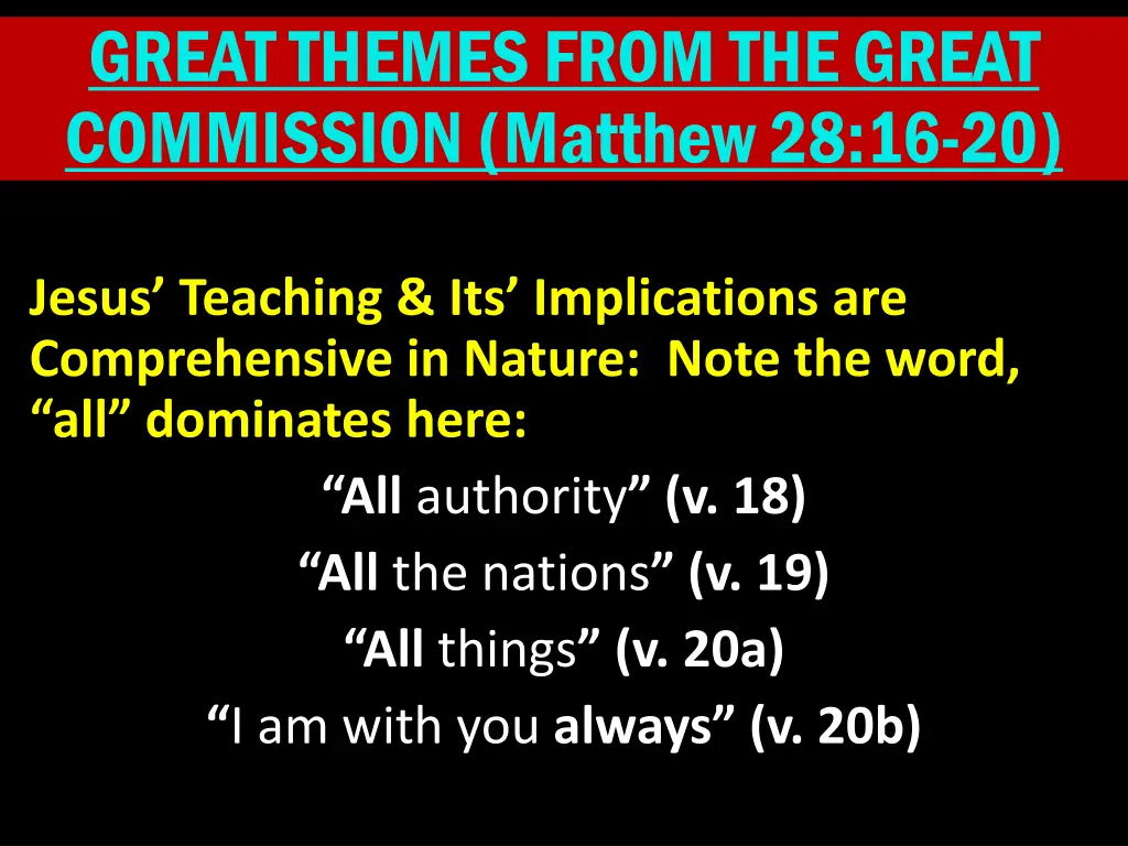 great themes from the great commission matthew 4