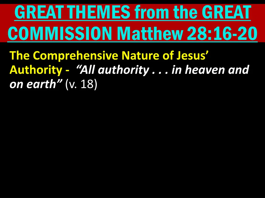 great themes from the great commission matthew 5
