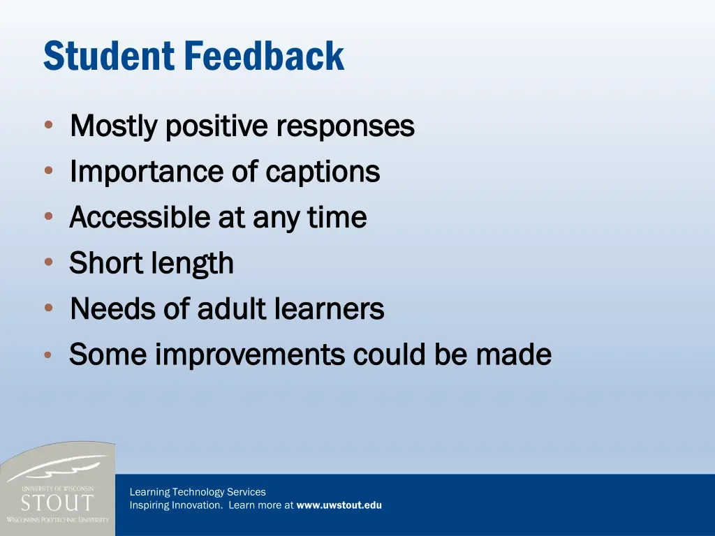 student feedback
