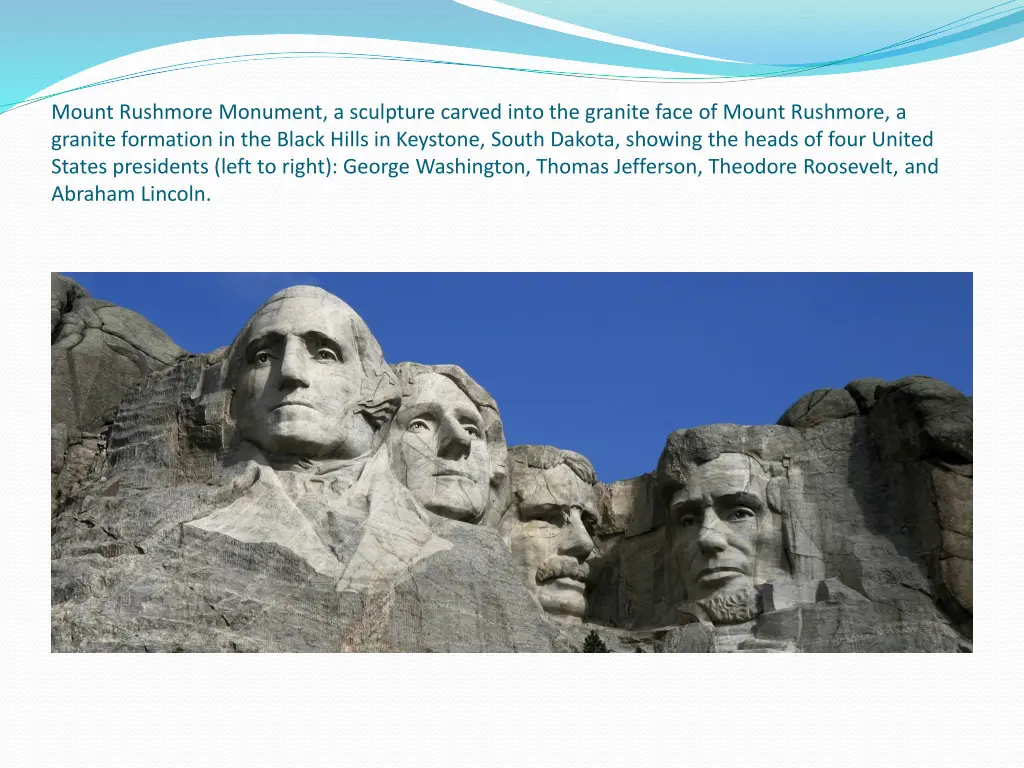 mount rushmore monument a sculpture carved into