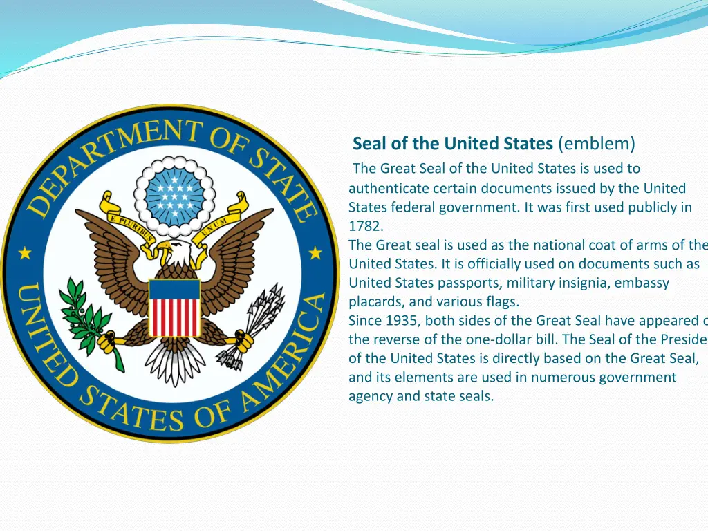 seal of the united states emblem the great seal