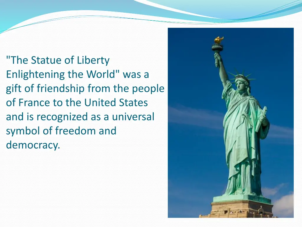the statue of liberty enlightening the world