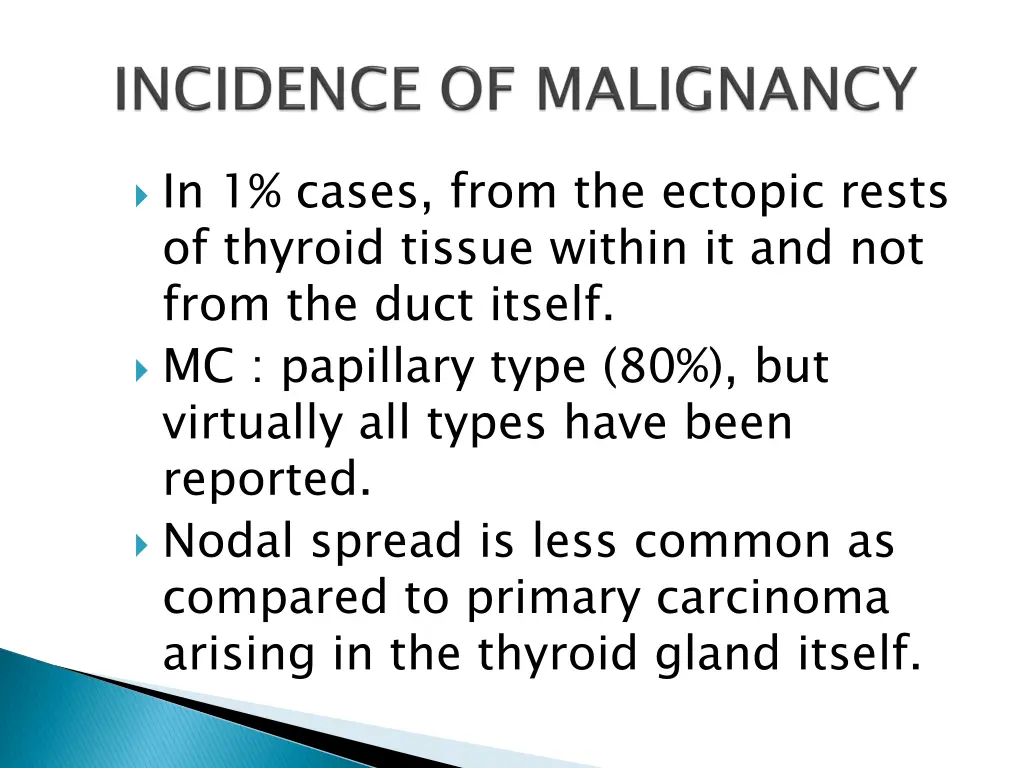 in 1 cases from the ectopic rests of thyroid