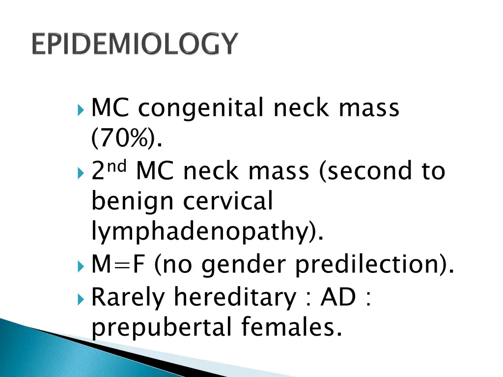 mc congenital neck mass 70 2 nd mc neck mass