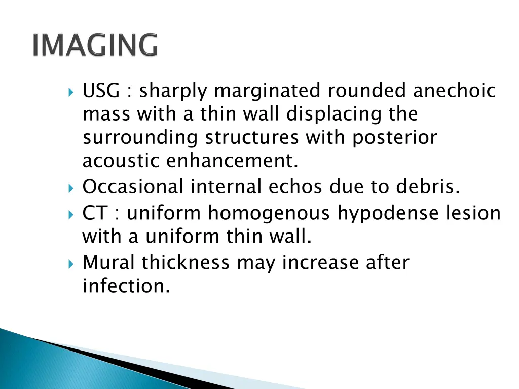 usg sharply marginated rounded anechoic mass with
