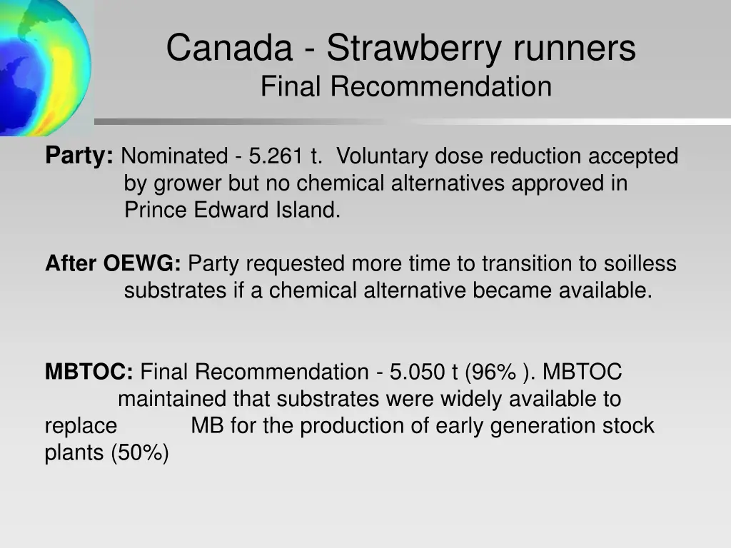 canada strawberry runners final recommendation