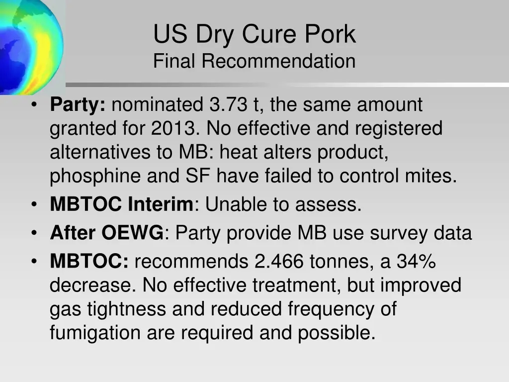 us dry cure pork final recommendation