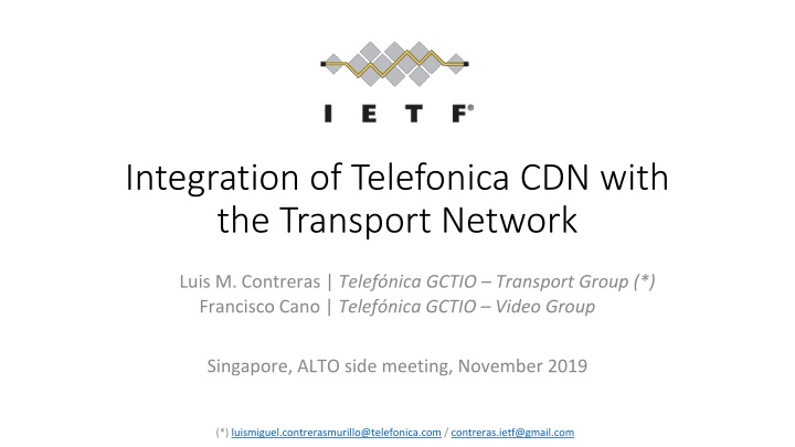 integration of telefonica cdn with the transport