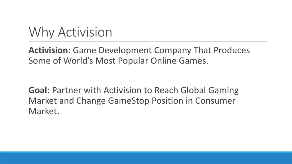 why activision
