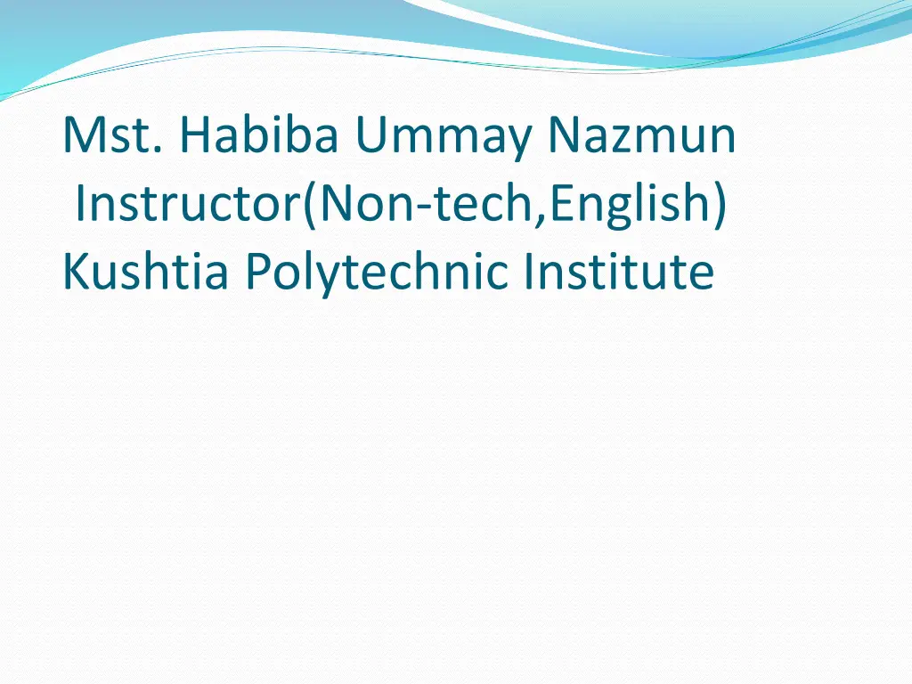 mst habiba ummay nazmun instructor non tech