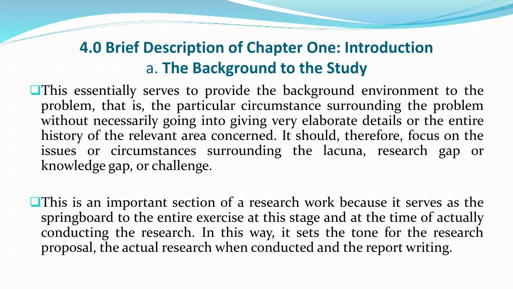4 0 brief description of chapter one introduction