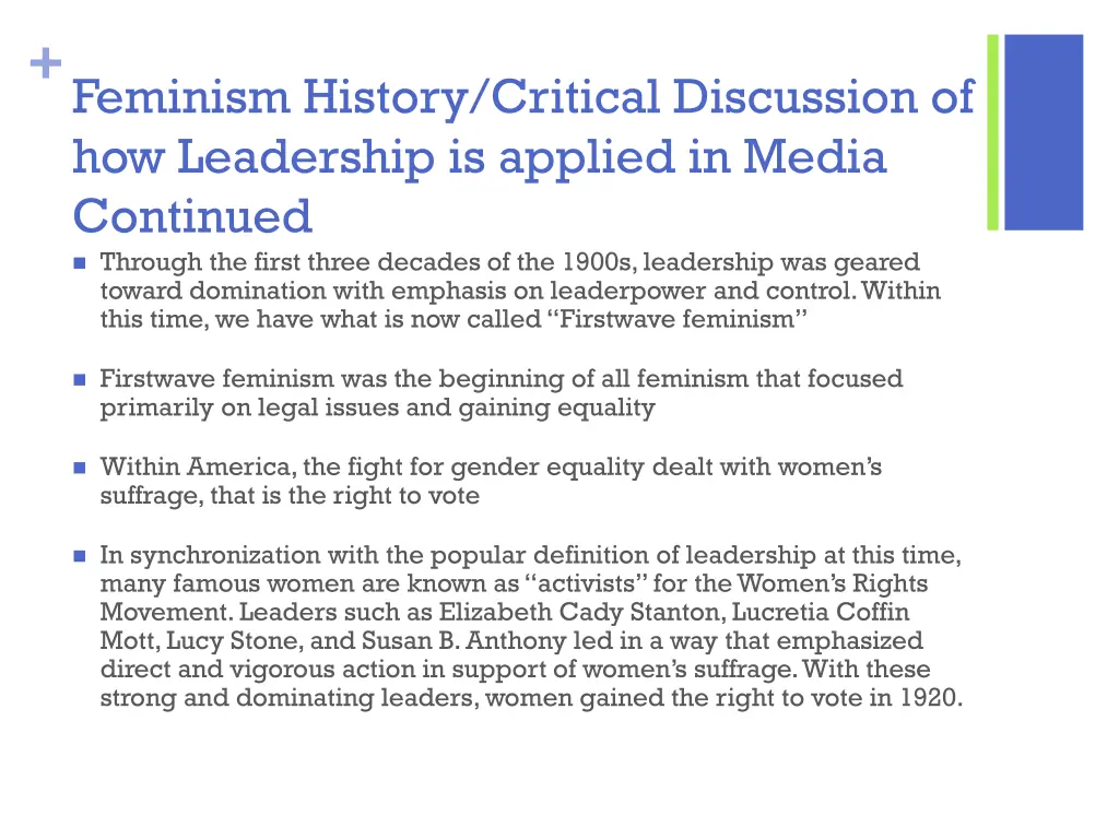 feminism history critical discussion 1