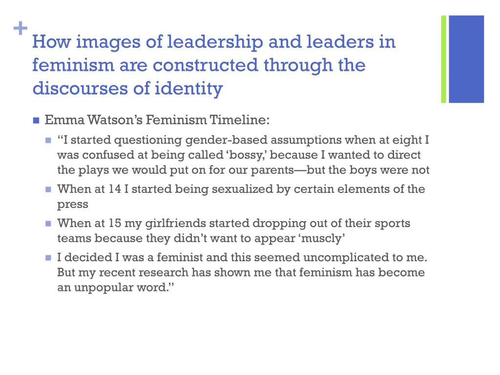 how images of leadership and leaders in feminism