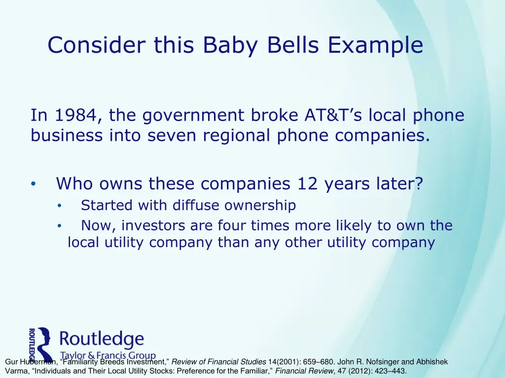 consider this baby bells example