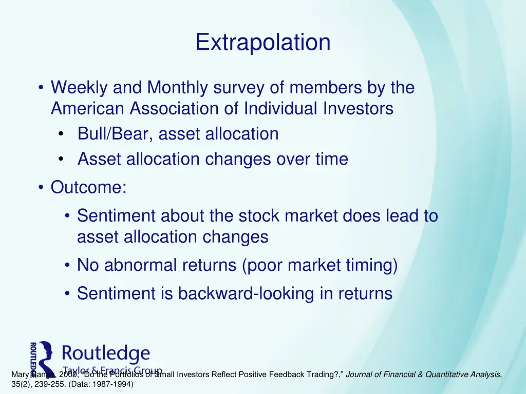 extrapolation